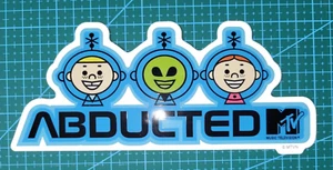 Vintage 1990's Mtv Abducted Reflective Sticker Rare - Picture 1 of 3