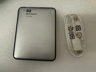 WD My Passport for Mac 1TB WDBLUZ0010BSL-01 External Hard Drive Silver USB 3.0 - Image 1 of 4