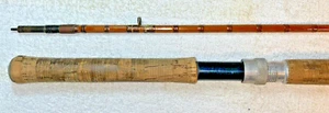 Split Cane Spin Fly Rod JS Sharpe of Aberdeen The Magnet No.3 8’ 2 piece Vintage - Picture 1 of 24