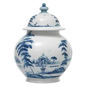 Juliska Country Estate Delft Blue Lidded Ginger Jar - Picture 1 of 3