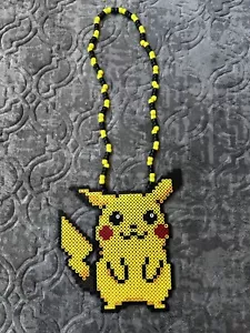 NEW PICACHU Kandi Perler Necklace EDM EDC Fest Rave Dance - Picture 1 of 3