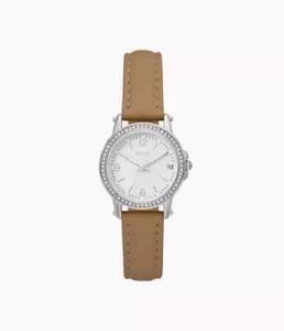 Relic by Fossil Women's Silver Watch Brown Strap ZR34648 - Picture 1 of 4