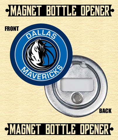Dallas Mavericks - Magnet Bottle Opener - Choose From 12 Designs Cover