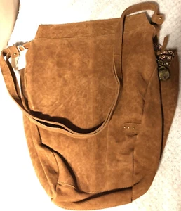 Urban Outfitters. Free People 32054 Tan Suede Hobo Tote Bag. - Picture 1 of 14