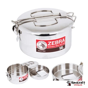 Zebra Brotdose Edelstahl Schüssel Pfanne Set Bushcraft Survival Camping Topf 14 cm - Bild 1 von 6