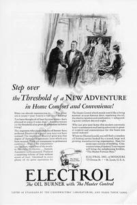 1928 Electrol Ölbrenner antike Zeitschrift Anzeige. Original. Toller Wohnartikel! - Bild 1 von 1