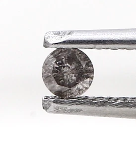 0.07CT ROUND SALT PEPPER COLOR DIAMOND BRILLIANT CUT DIAMOND NATURAL DIAMOND - Picture 1 of 9