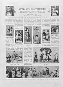 1912 Article On Collecting Staffordshire Statuettes By Albert Lee 3 Pages Pics - Picture 1 of 3