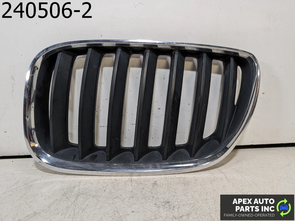 OEM 2005 BMW X5 3L FRONT GRILL UPPER HOOD BLACK CHROME Right RH Passenger Foto 1 de 4