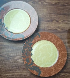 222 Fifth La Belle Spice Dinner Plate 11" set Of 4 - Picture 1 of 7