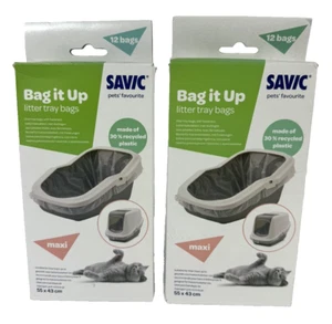 2x 12 Beutel BAG IT UP Maxi für Katzentoilette HOP IN uvm Katzenklo Toilette NEU - Bild 1 von 3