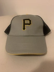 Baseballkappe Pittsburgh Pirates MLB "P" grau verstellbar Druckknopflasche mit Netz - Bild 1 von 7