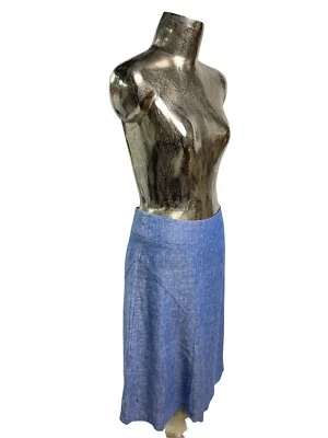 Falda de lino para mujer OLSEN NUEVA talla mediana 14 azul denim EU42 PRECIO DE VENTA SUGERIDO POR EL FABRICANTE 99 £ Foto 1 de 4