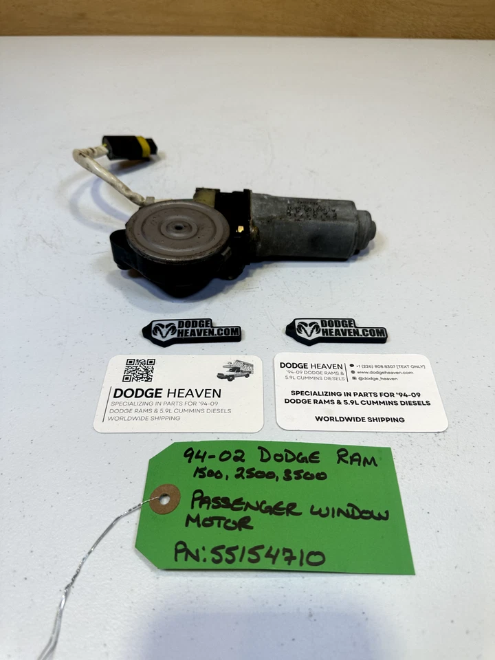 Dodge Ram 1500 2500 3500 1994-2002 fabricante de equipos originales motor de ventana de pasajeros 55154710 Foto 1 de 4