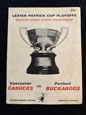 1969-70 WHL Hockey Championship Program Vancouver Canucks VS Portland Buckaroos