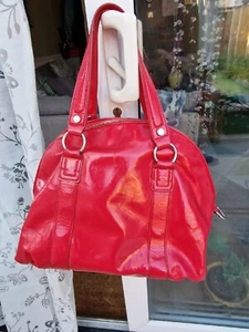 JASPER CONRAN very elegant Acid Fushia faux patent leather handbag shoulder bag. - Picture 1 of 13
