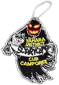 Scarycamp Cub Camporee Yahara District Glacier's Edge Council Patch WI Ghost - Picture 1 of 2