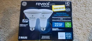 GE 2pk 75W Reveal PAR30 LED Light Bulbs - Picture 1 of 5