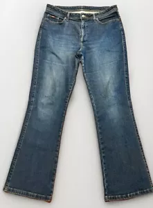 Vintage Lee Jeans, Womens 14 Dark Blue, Bootcut -great Condition *Ships Fast - Picture 1 of 7