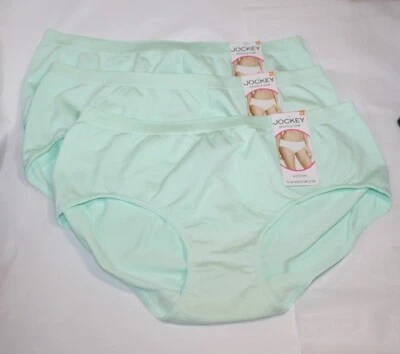 Nuevo juego de 3 JOCKEY SMOOTH & SHINE HIPSTER 2187 sin costuras VERDE CLARO 7/L Foto 1 de 4