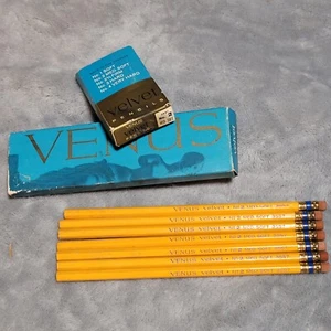 Vintage Venus Velvet 3557 No.2 Blue Band Pencils in Original Box Unused ~QTY 7 - Picture 1 of 8