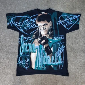 Vintage WWF Shawn Michaels Heartbreak Kid Hotel Double Sided All Over XL Shirt - Bild 1 von 3