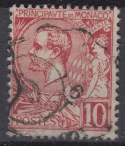 MONACO : ALBERT Ier N° 23 RARE OBLITERATION CACHET DE FACTEUR 6 ENCERCLE - Picture 1 of 2