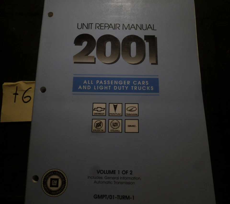 2001 Pontiac Firebird Transmissão Revisão Manual de Serviço Formula Trans Am - Imagem 1 de 1