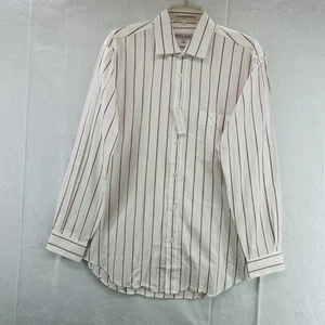 Perry Ellis Portfolio tailliert rot & weiß gestreift Langarm Herren Hemd 16-32/33 - Bild 1 von 13