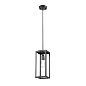 -Electric 67000150 67000150 1-Light Pendant Light, Matte Black, Adjustable He... - Picture 1 of 7