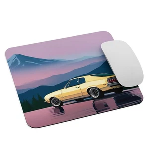 Auto Sonnenuntergang Berg Malerei v1 Mousepad - Bild 1 von 1