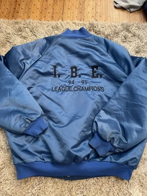 Vintage 1994 Blue League Champs Thy Rod Varsity Coat - Image 1 of 4