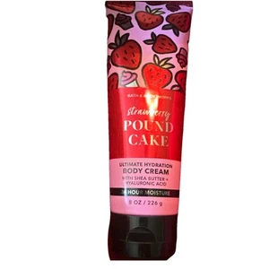 Crema corporal hidratante Bath and Body Works Strawberry Pound Cake Ultimate 8 oz - Imagen 1 de 4