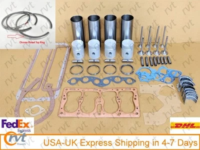 Kit de revisión de motor para Jeep Willys con motor de 134L compatible con MB GPW CJ2A CJ3A M38 Foto 1 de 4