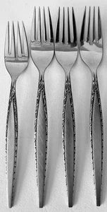 Tenedor de cena y ensalada Oneida Venetia X4 lote de cubiertos comunitarios de acero inoxidable vintage - Imagen 1 de 2