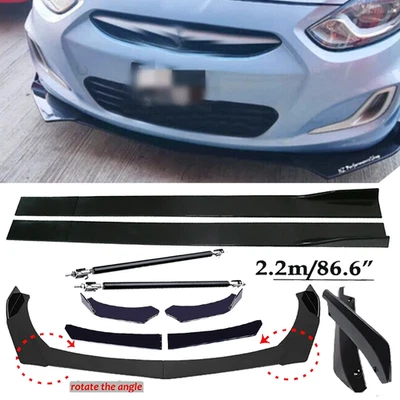 For Hyundai Accent Sedan Front Bumper Lip Spoiler Splitter Car Body Rear - Image 1 of 4