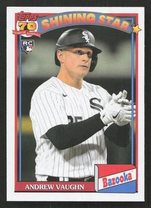 2021 Topps Archives Andrew Vaughn 1991 Bazooka Shining Stars RC Rookie #91BZ-10 - Foto 1 di 2