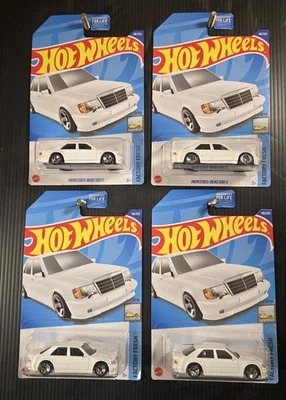 Lote de 4 - 2022 Hot Wheels MERCEDES-BENZ 500 E dólar exclusivo general blanco 86 Foto 1 de 4