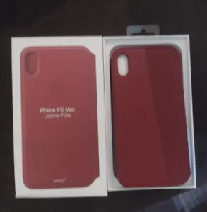 "FOLIO DE CUERO GENUINO de Apple para iPhone XS Max (6.5""MRX32ZM/A (PRODUCTO) ROJO NUEVO! - Imagen 1 de 1