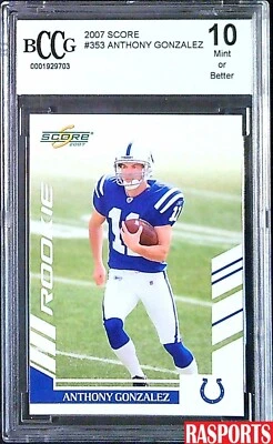 2007 ANTHONY GONZALEZ ROOKIE SCORE #353 BCCG 10 - Image 1 of 2
