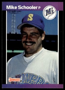 1989 Donruss Baseball Card Mike Schooler Rookie Seattle Mariners #637