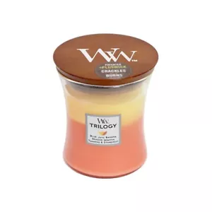 WoodWick Tropical Sunrise Trilogy Medium Soy Wax Candle Scented Fragrance Splosh - Foto 1 di 4