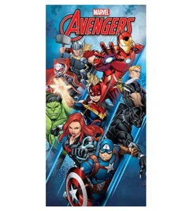 Kids Boys Childrens Marvel Avengers Character Beach Bath Towel Microfibre NEW - Picture 1 of 1