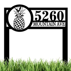 Personalized Pineapple Address Signs,House Numbers for Outside,Custom Metal Sign - Picture 1 of 7