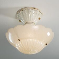Antique Beaded Chain Semi-Flush Ceiling Light Fixture