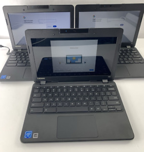 LOT 4x Lenovo Chromebook Laptop TOUCH N23 11.6 N3060 4GB 32GB SSD 1x Linux w/ACs