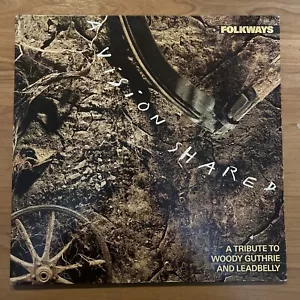 FOLKWAYS A Vision Shared Tribute To Woody Guthrie Leadbelly LP (Dylan, Springst - Picture 1 of 5