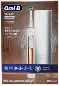 Oral-B Smart Limited Spazzolino Elettrico, 2 Testine e Custodia da Viaggio, Oro Rosa - Foto 1 di 6