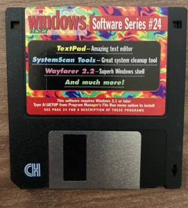 Vintage Windows User Software Series #24 Floppy DiskTextPad, SystemScan UNTESTED - Picture 1 of 3