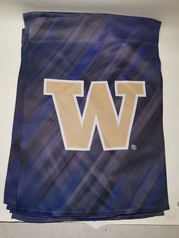 Washington State University Huskies Suede Flag 12.5"x18" Garden Sports Double Cover